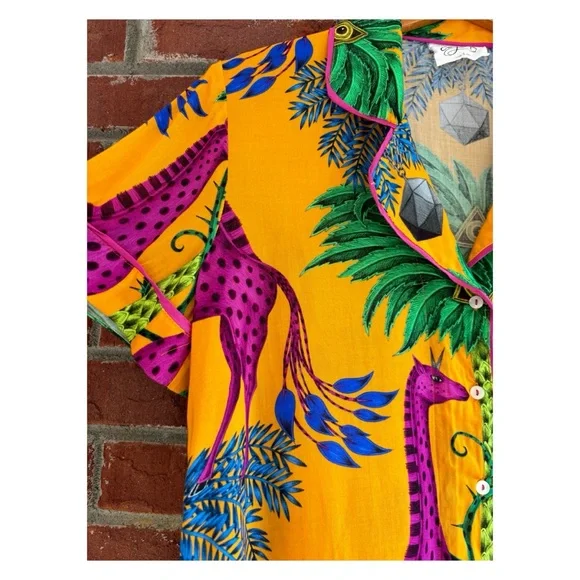 NWOT Anthropologie Emma J Shipley Extravaganza Lounge Top  Size Small - Picture 4 of 9